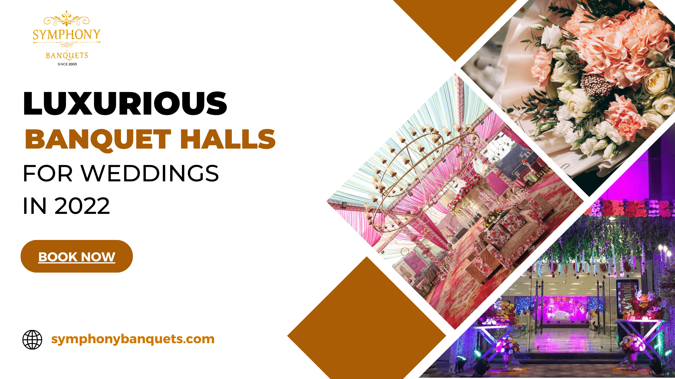 Luxurious banquet halls for weddings in 2022